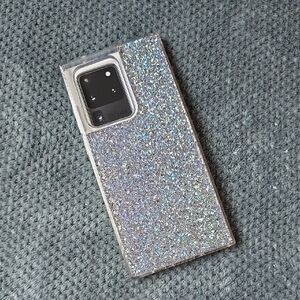 Silver Glitter Smartphone Case with Camera Cutout